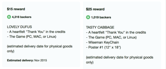 kickstarter pledge reward example