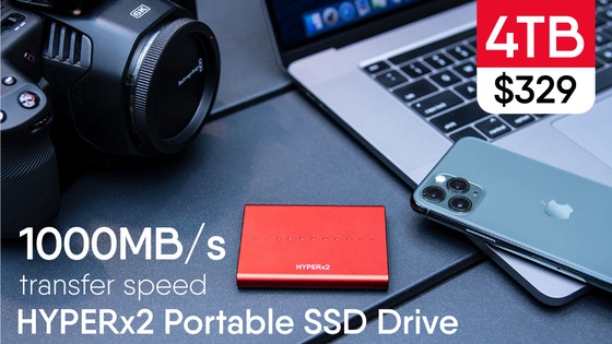 Hyperx2 - High Capacity Super Fast Portable SSD Drive